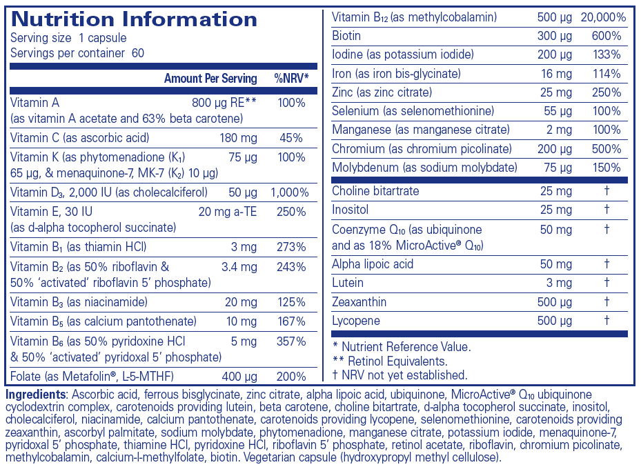 O.N.E Multivitamin with iron