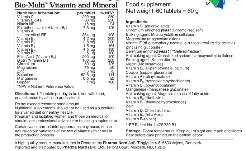 Bio-Multi Vitamin and Mineral - Iron free