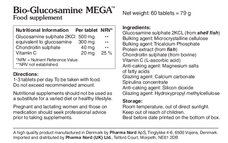 Bio-GlucosamineMEGA 500mg + Chondroitin 400mg
